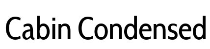 Cabin Condensed Font Image