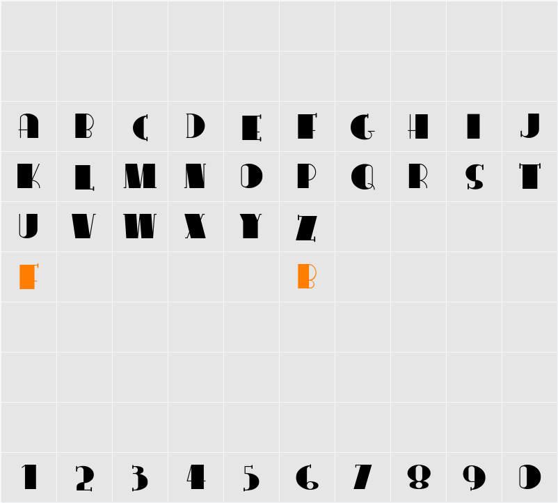 CongaLine Character Map