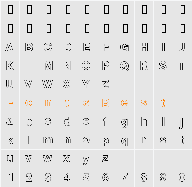 AgentOutlineDB Character Map