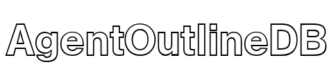 AgentOutlineDB Font Image