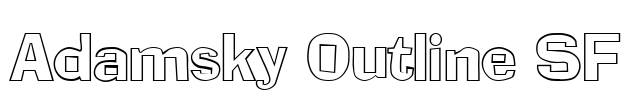 Adamsky Outline SF Font Image