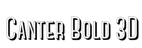 Canter Bold 3D Font Image