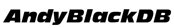 AndyBlackDB Font Image