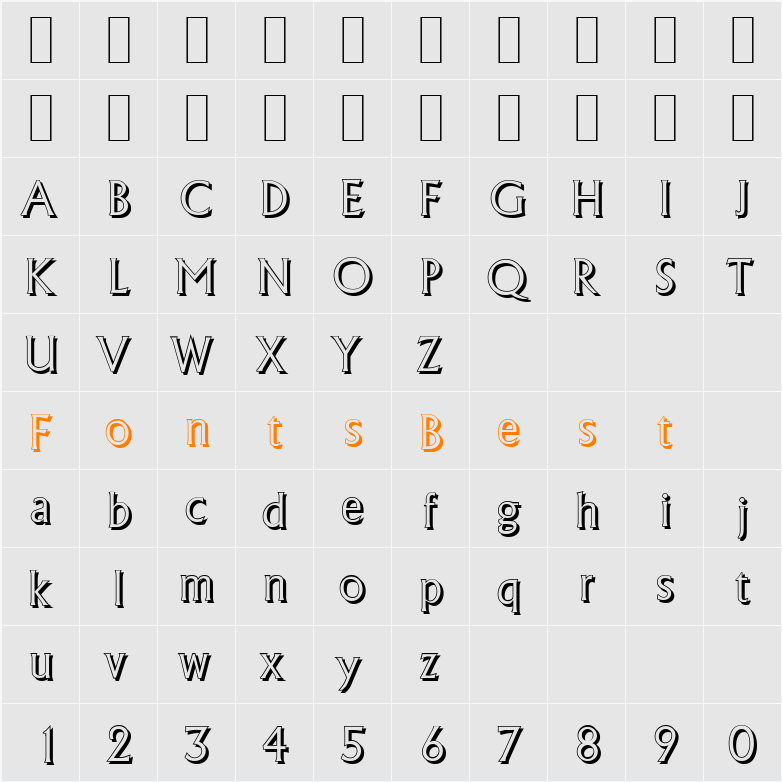 AdelonShadow-Light Character Map