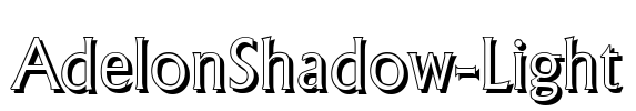 AdelonShadow-Light Font Image