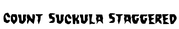 Count Suckula Staggered Font Image