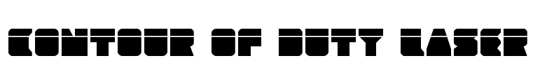 Contour of Duty Laser Font Image