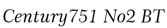 Century751 No2 BT Font Image