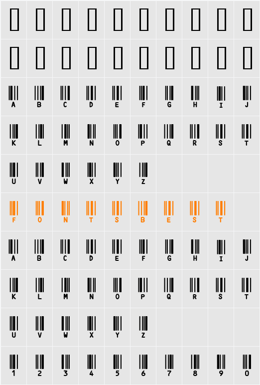 CODE3X Character Map