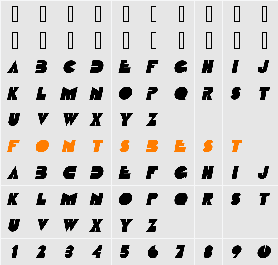 Fatso Character Map