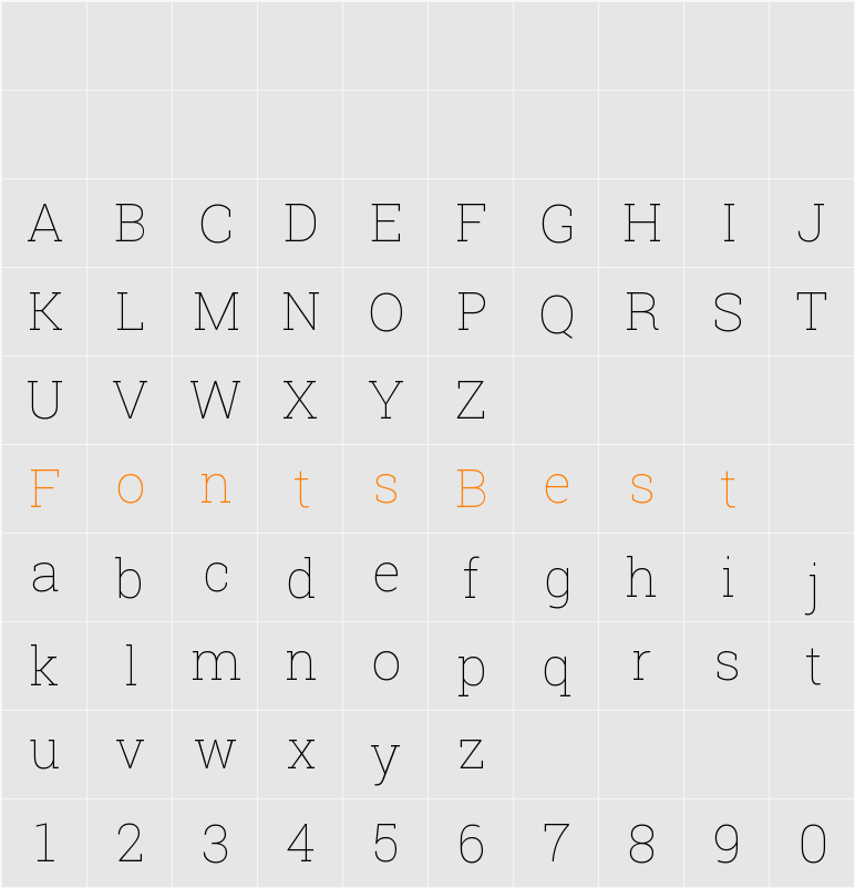 Roboto Slab Character Map