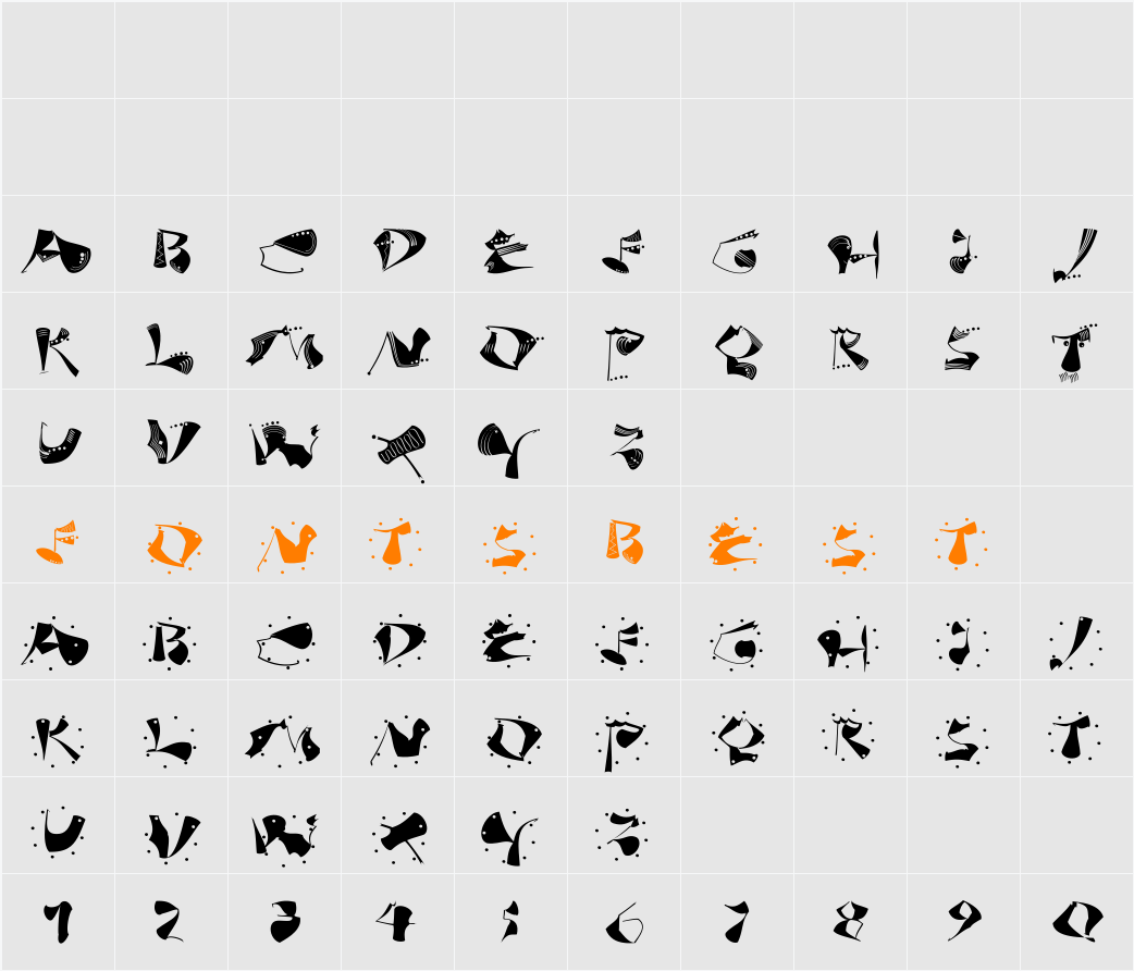 AnarchoCaps Character Map