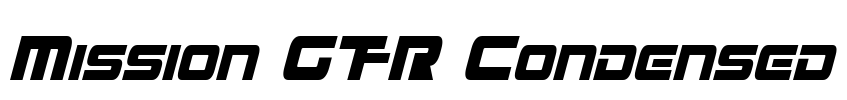 Mission GT-R Condensed Font Image