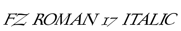 FZ ROMAN 17 ITALIC Font Image