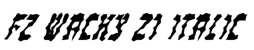 FZ WACKY 21 ITALIC Font Image