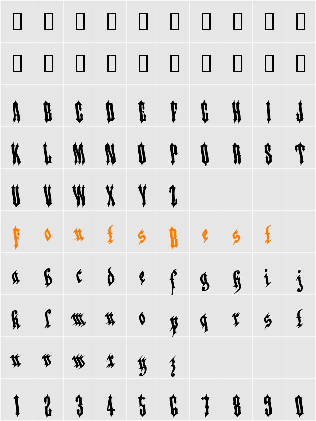 Applesauce04 Character Map