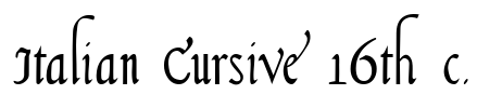 Italian Cursive 16th c. Font Image