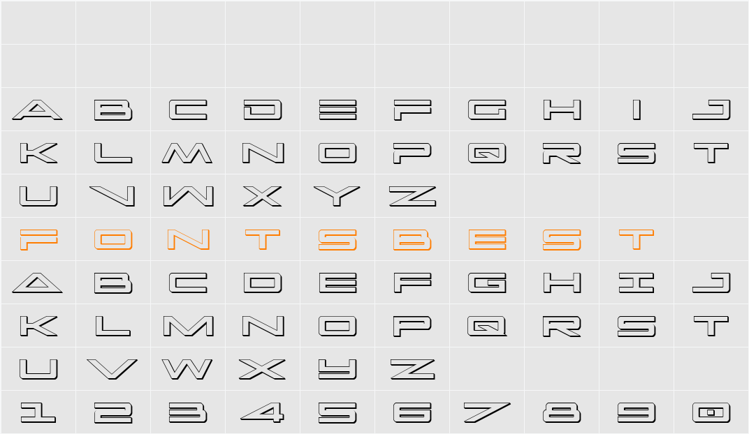 Capella 3D Character Map