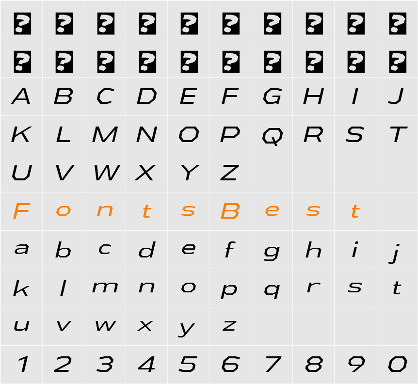 Athabasca Ex Bk Character Map