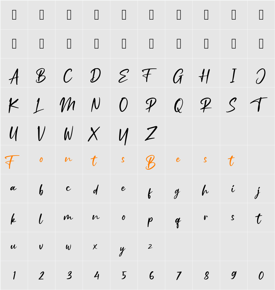 Ruthfully Character Map