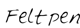 Feltpen Font Image