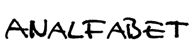 Analfabet Font Image