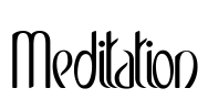 Meditation Font Image