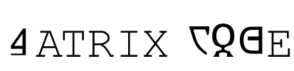 Matrix Code Font Image