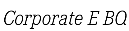 Corporate E BQ Font Image