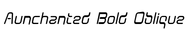 Aunchanted Bold Oblique Font Image