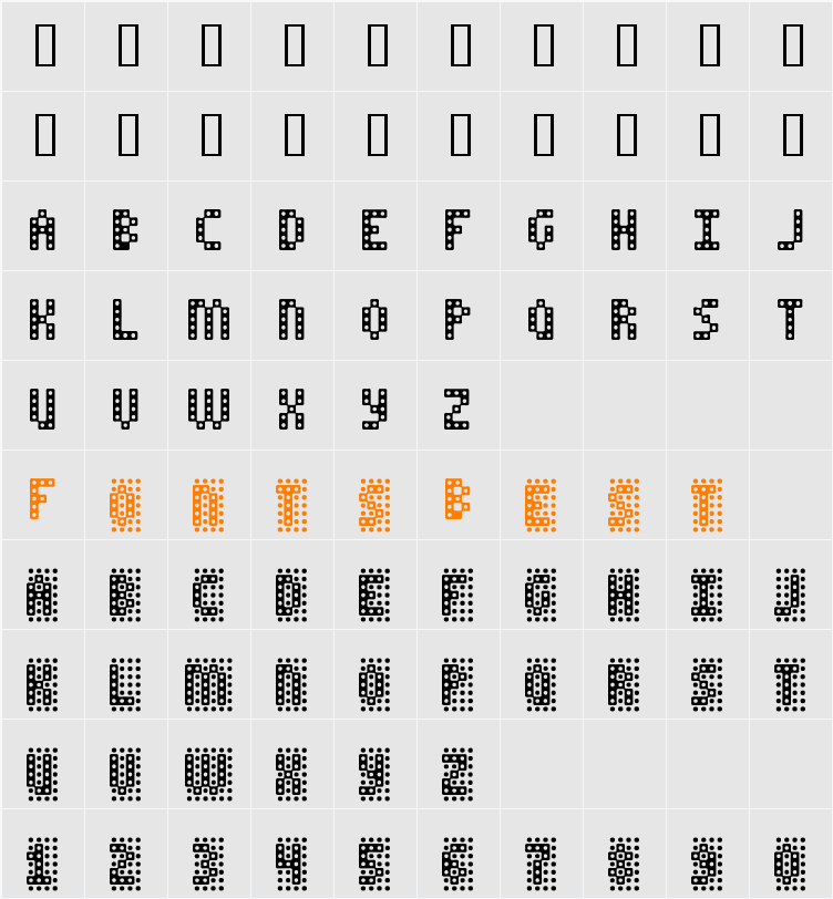 False Teeth Character Map