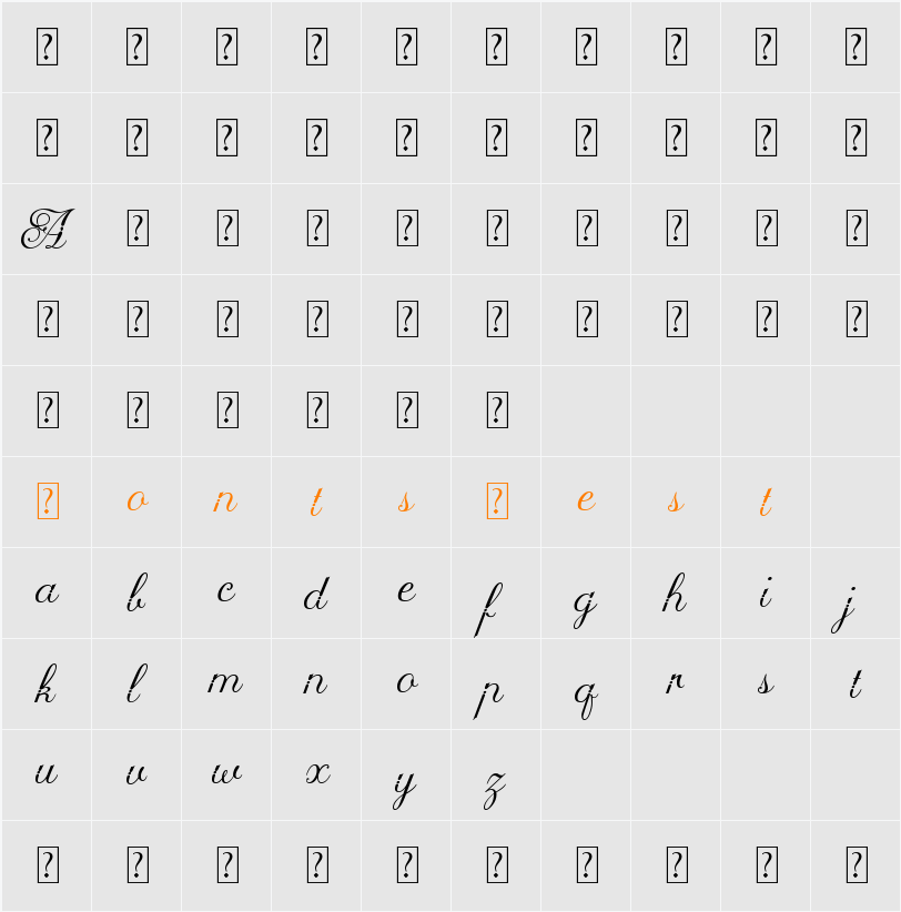 Arellion demo Character Map