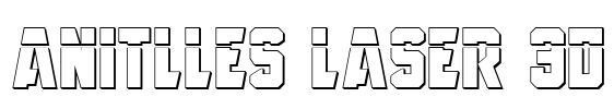 Anitlles Laser 3D Font Image