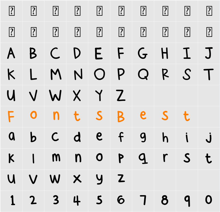 Cees Hand Character Map