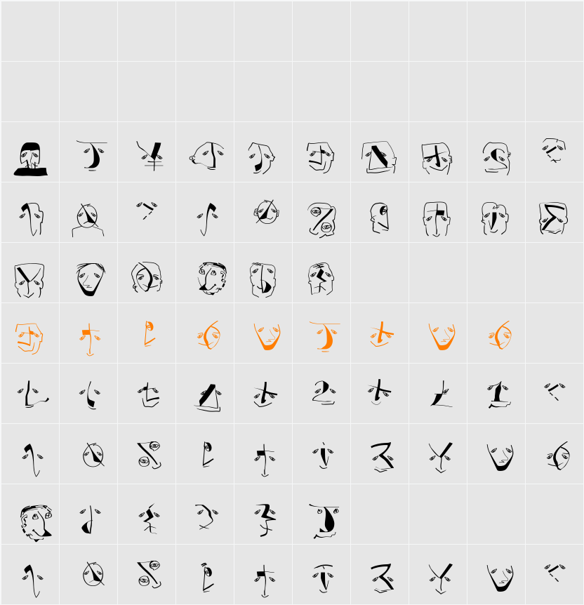 AnalphabetismBats Character Map