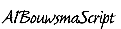 AIBouwsmaScript Font Image