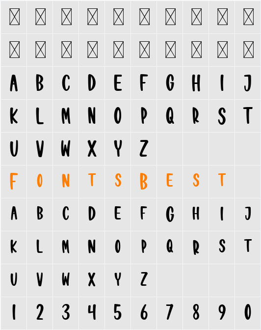 Orange Juice Character Map