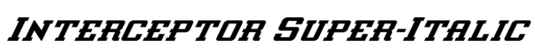 Interceptor Super-Italic Font Image