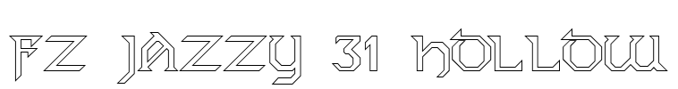 FZ JAZZY 31 HOLLOW Font Image