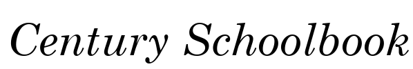 Century Schoolbook Font Image