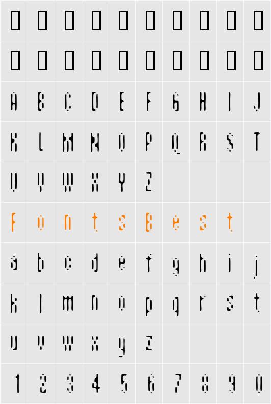 AspersionLight Character Map