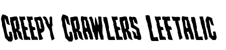 Creepy Crawlers Leftalic Font Image