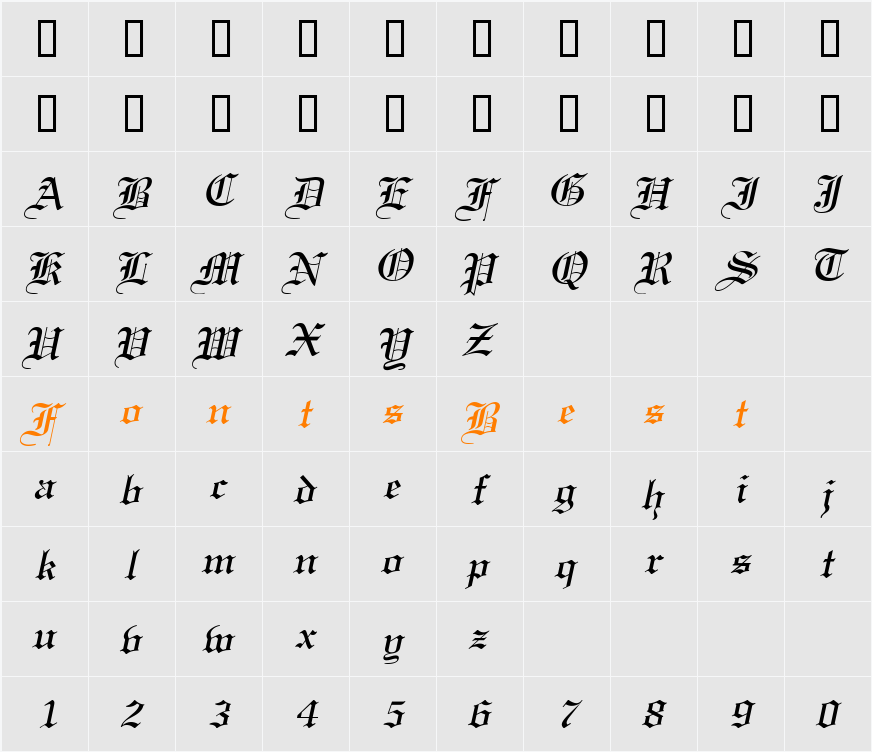 Certificate Character Map