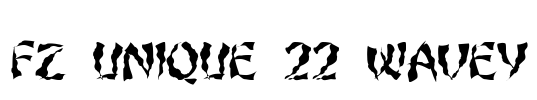 FZ UNIQUE 22 WAVEY Font Image