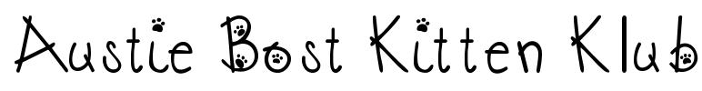 Austie Bost Kitten Klub Font Image