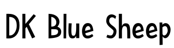 DK Blue Sheep Font Image