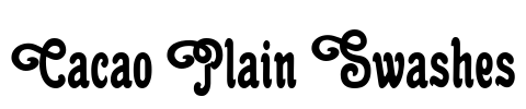 Cacao Plain Swashes Font Image