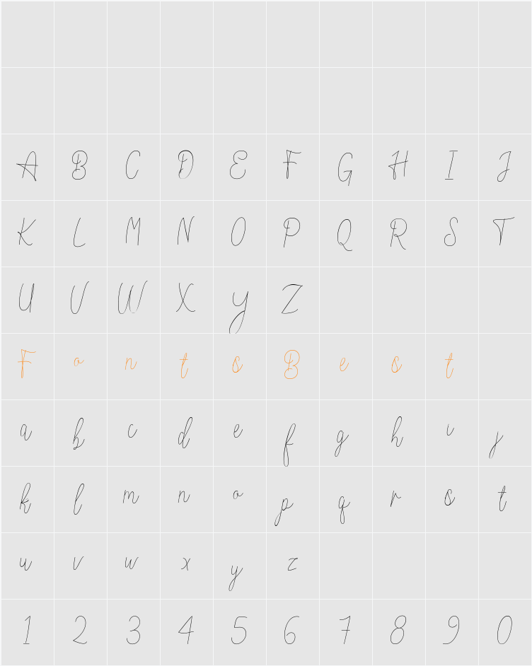 Tallattef Character Map