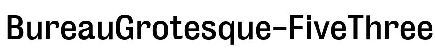 BureauGrotesque-FiveThree Font Image