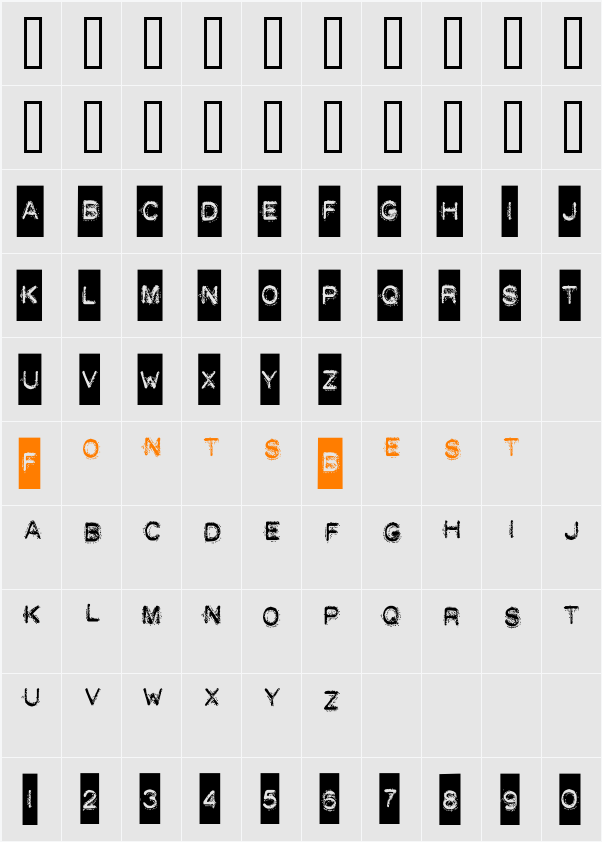 DEATH STRUGGLE Character Map